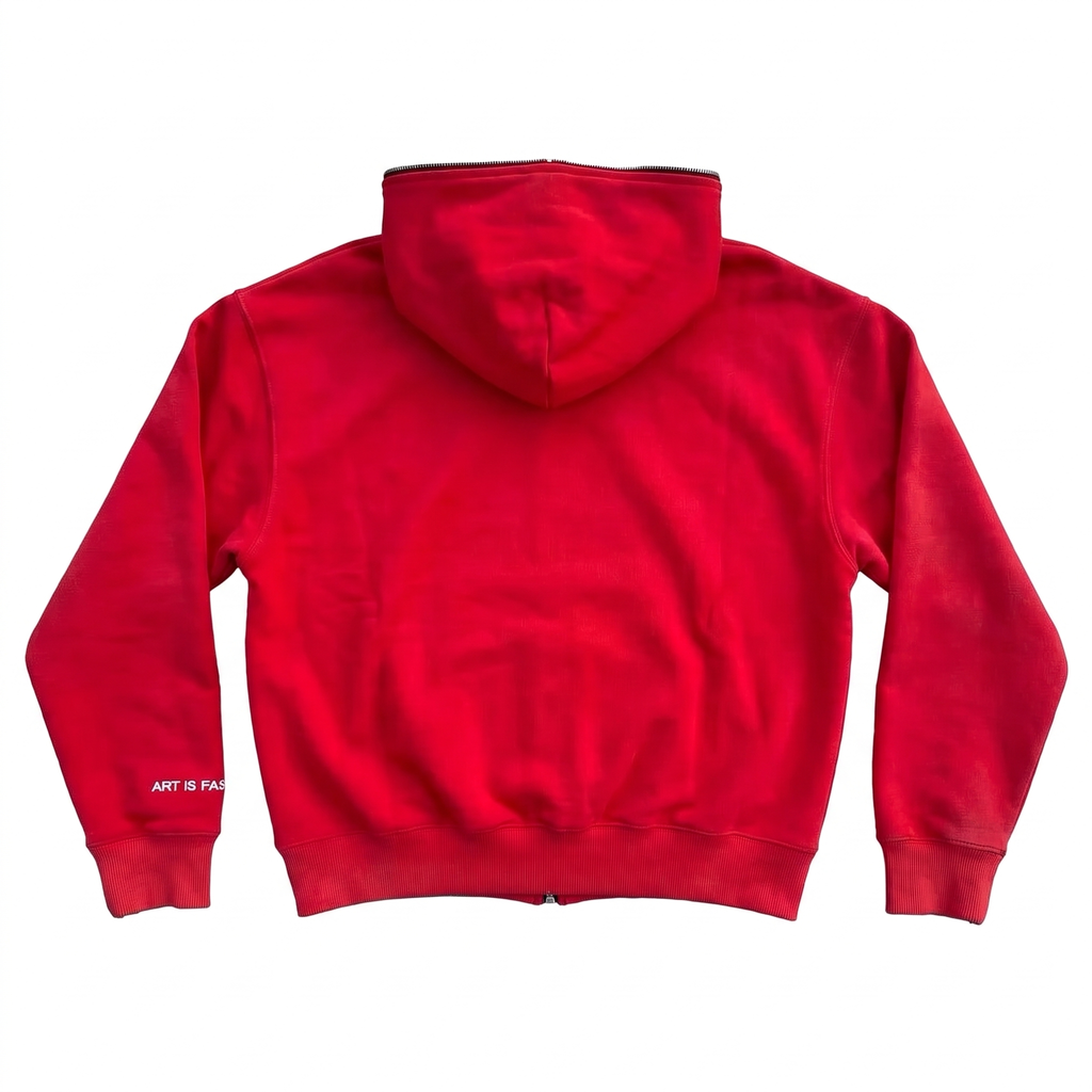 Crimson Touch Zip Hoodie