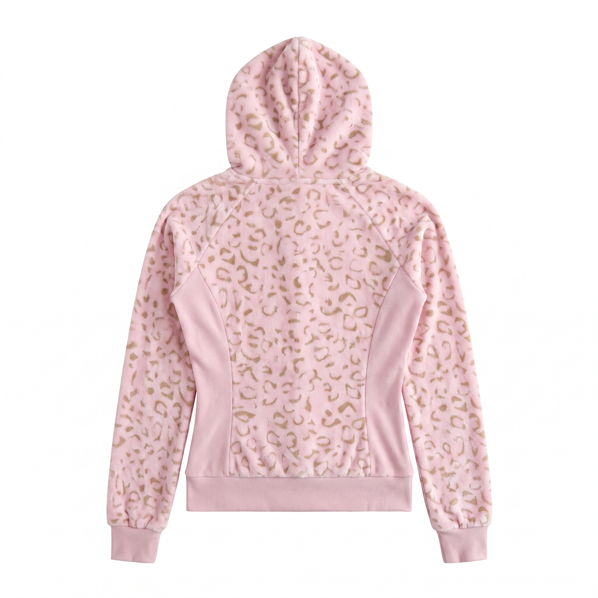 Dollcore Pink/Beige/Black Zip-Up Hoodie