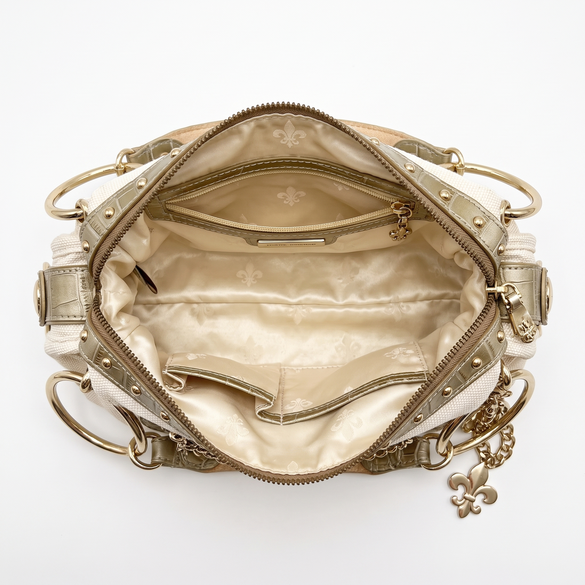 Canvas Charm Shoulder Bag