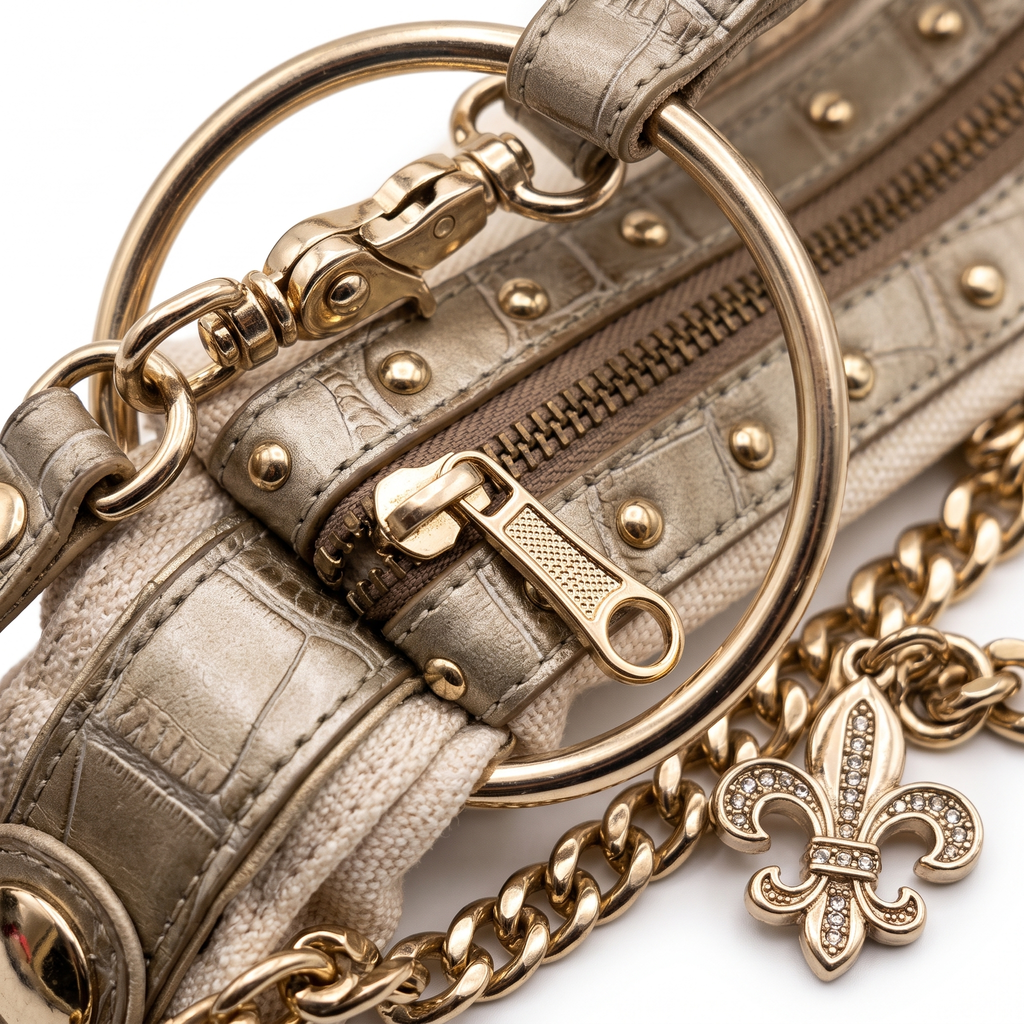 Canvas Charm Shoulder Bag