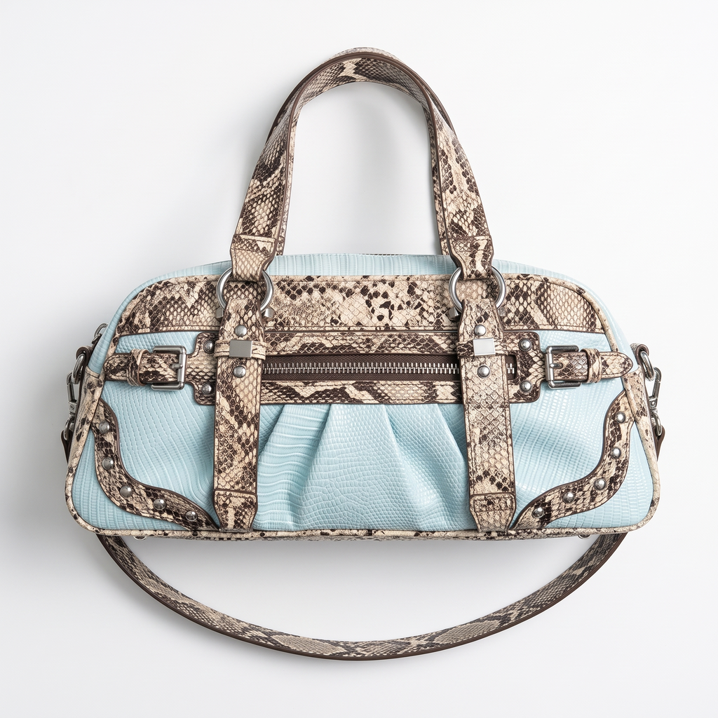 Sky Python Shoulder Bag