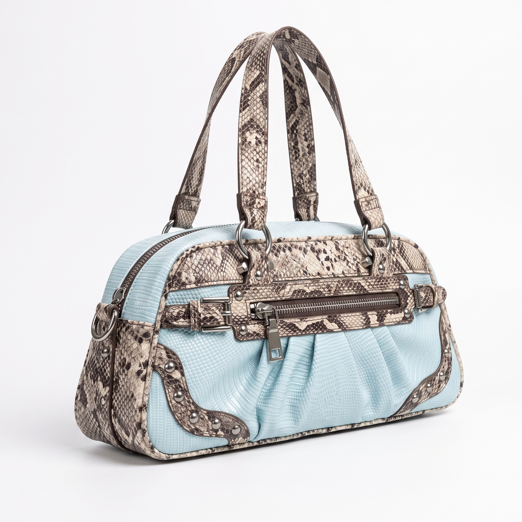 Sky Python Shoulder Bag