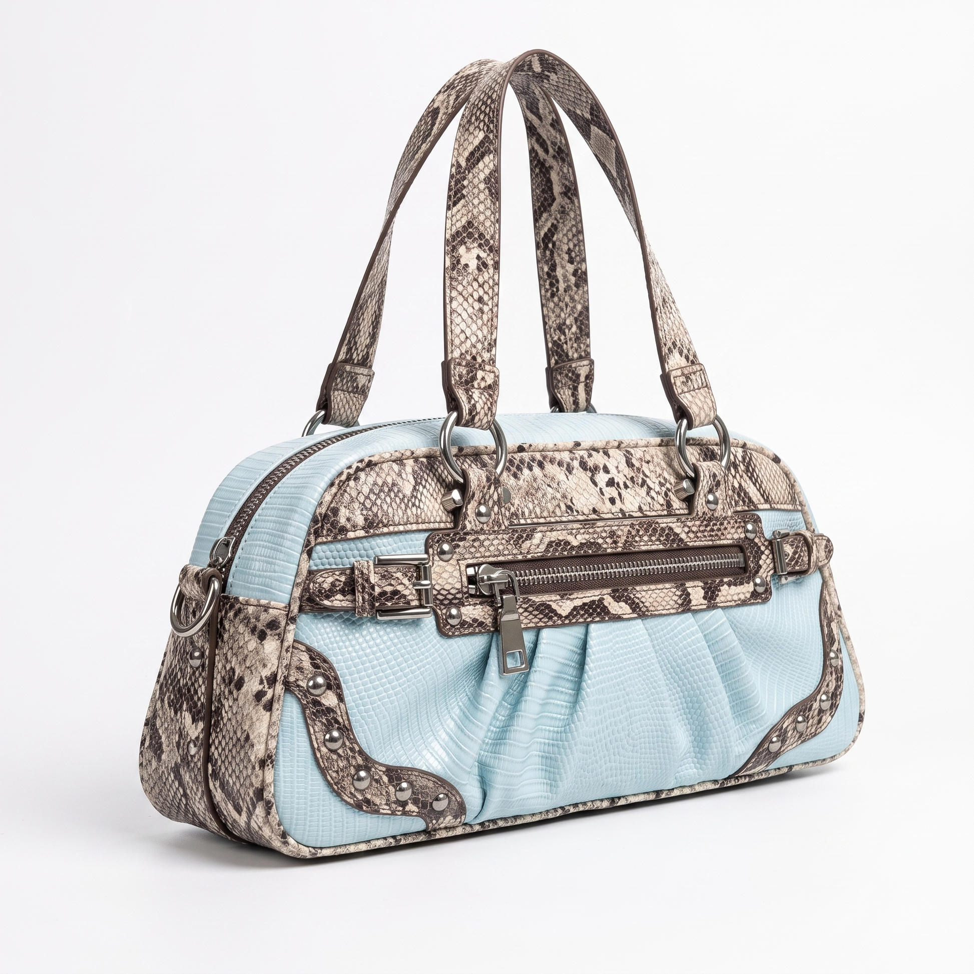 Sky Python Shoulder Bag