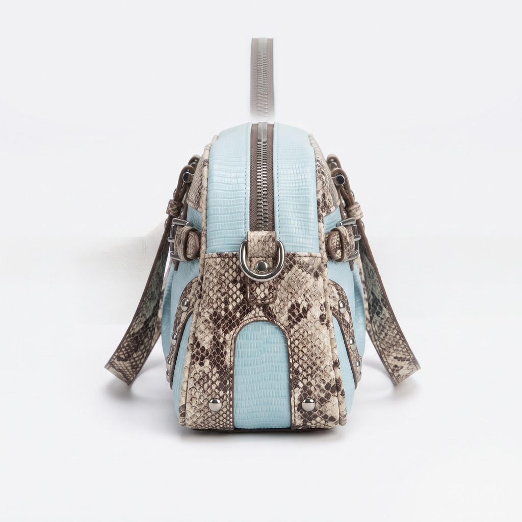 Sky Python Shoulder Bag