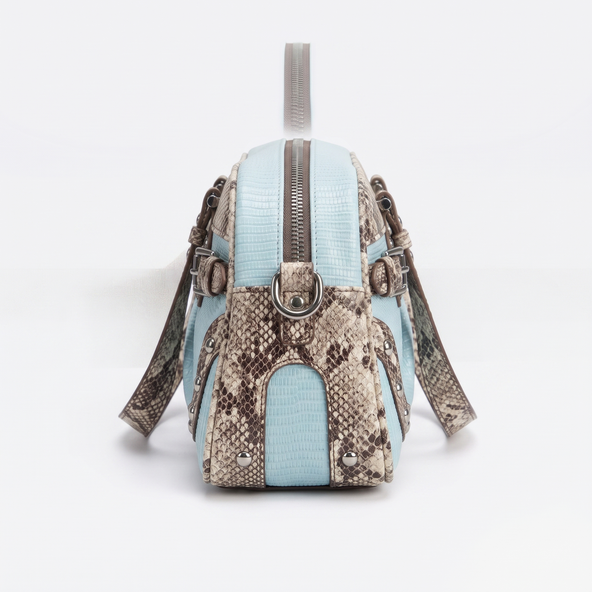 Sky Python Shoulder Bag