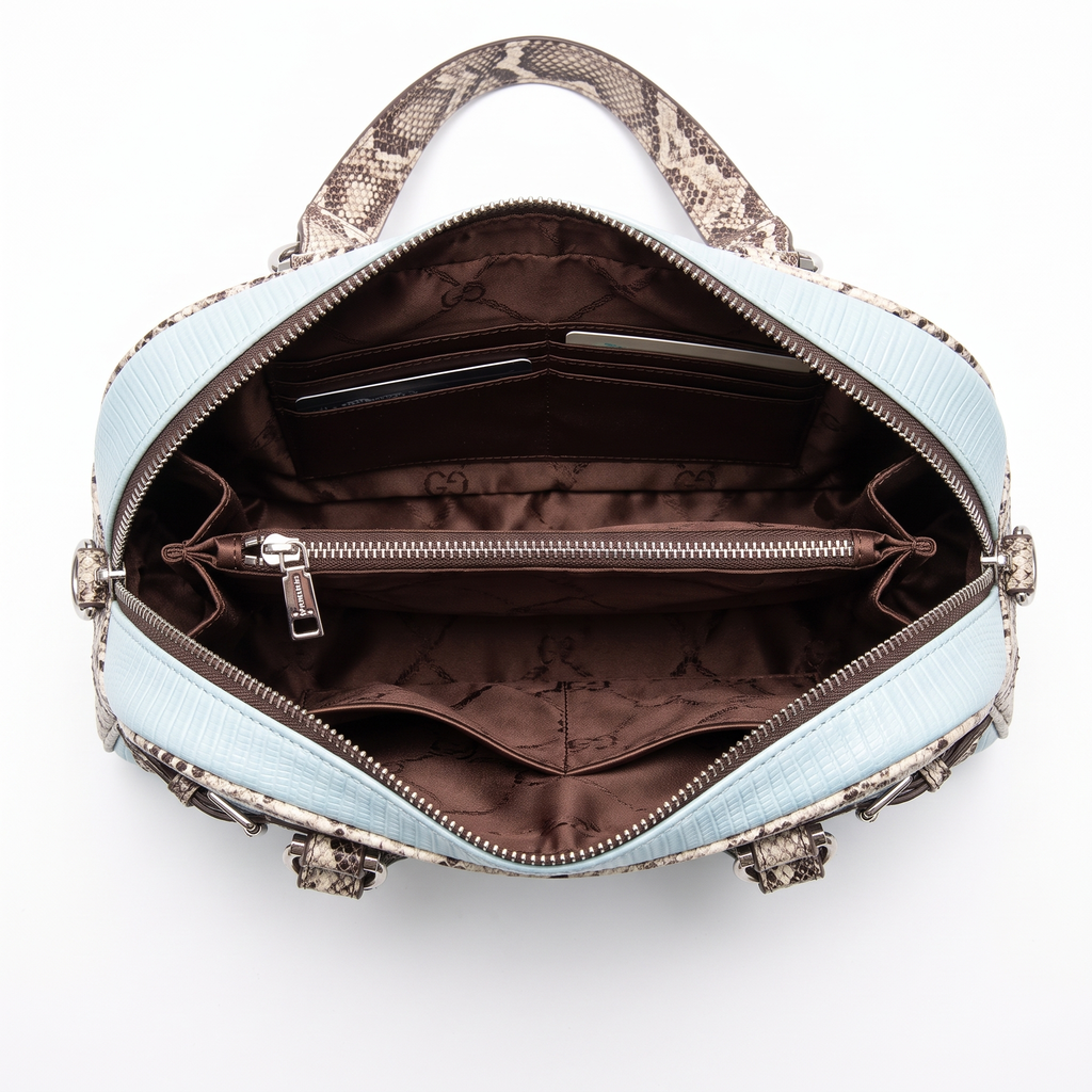 Sky Python Shoulder Bag