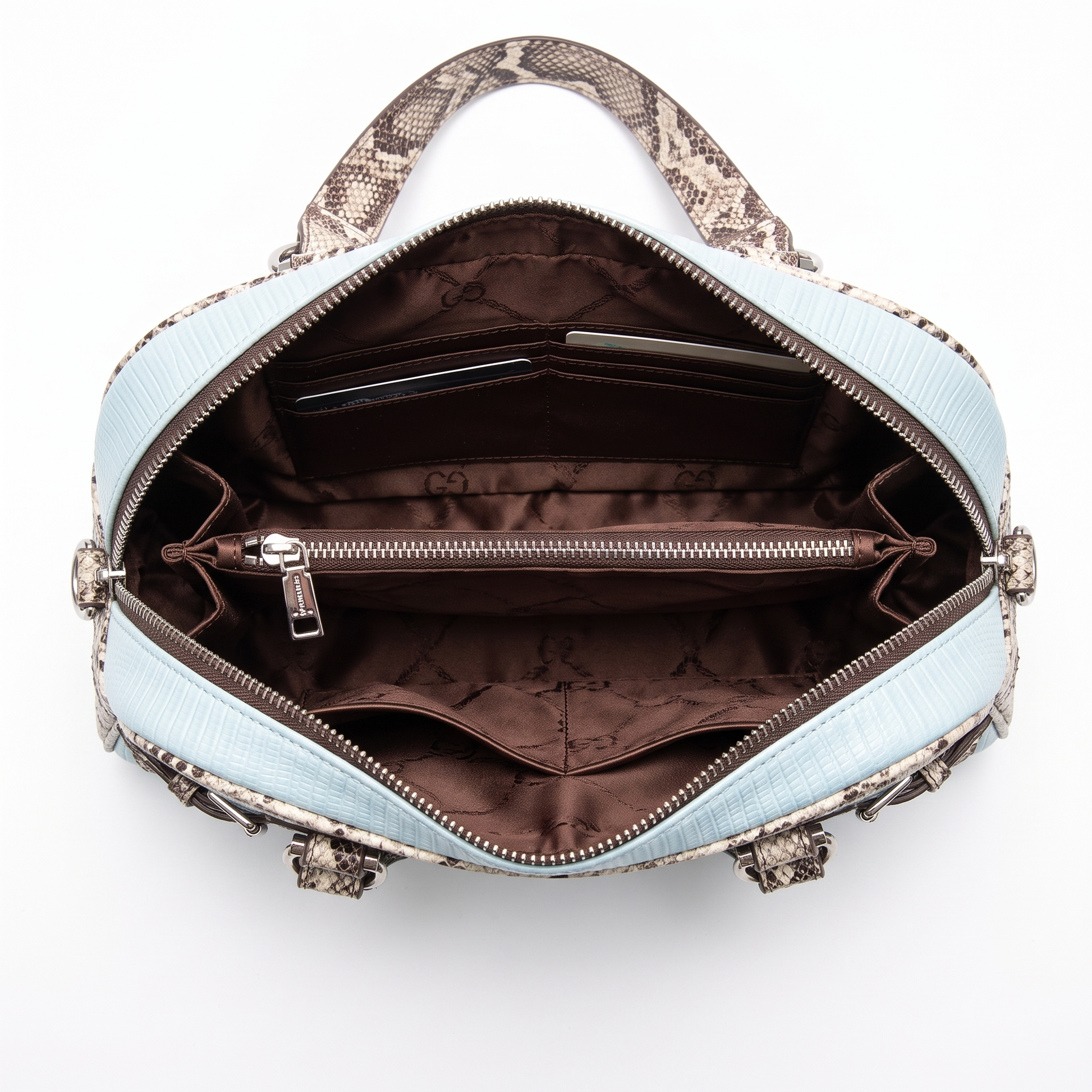 Sky Python Shoulder Bag