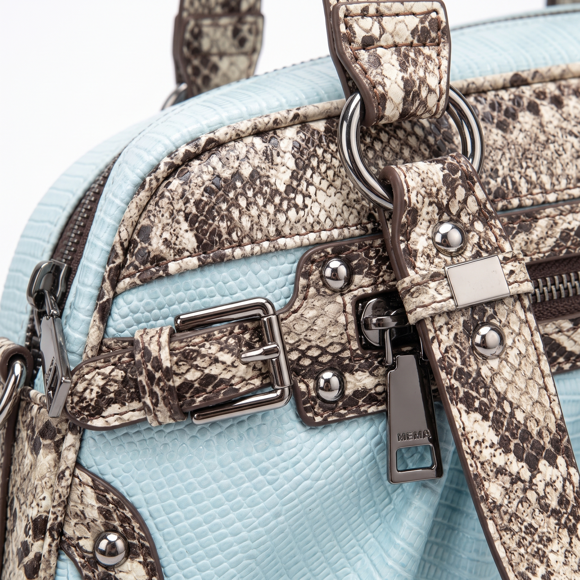 Sky Python Shoulder Bag
