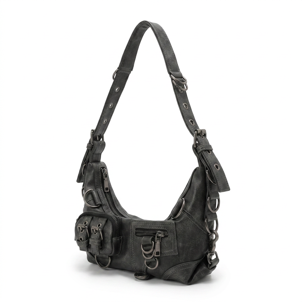 Noir Cargo Shoulder Bag