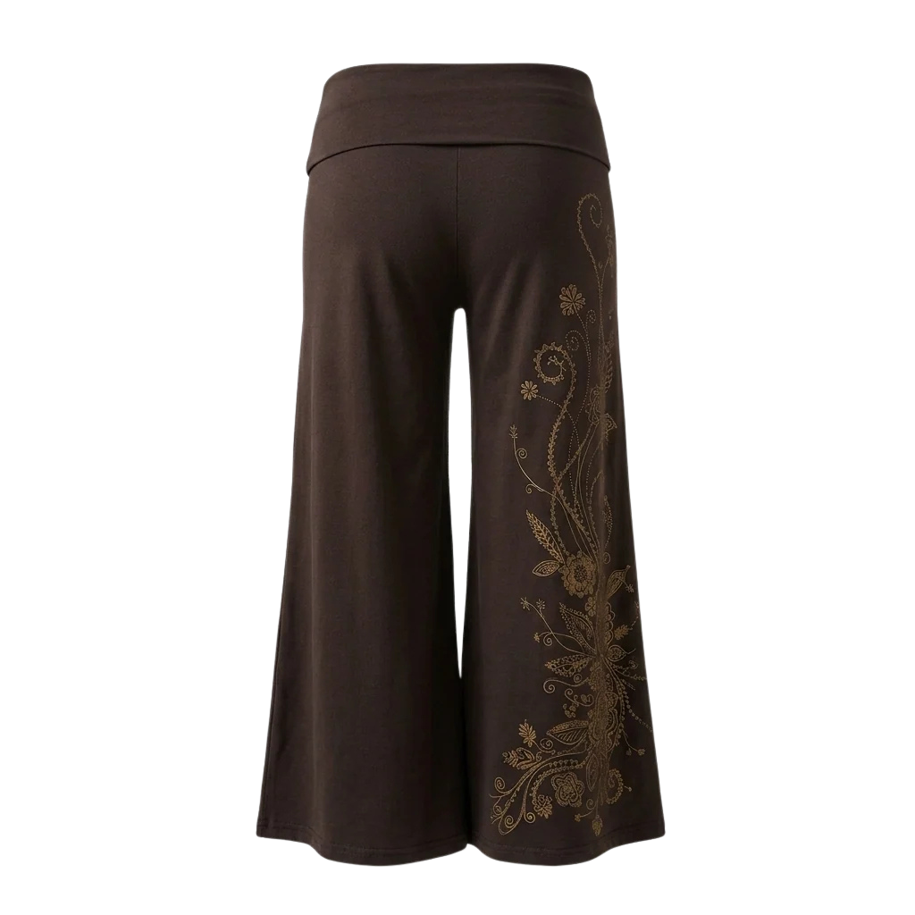 Mocha Bloom Capri Pants