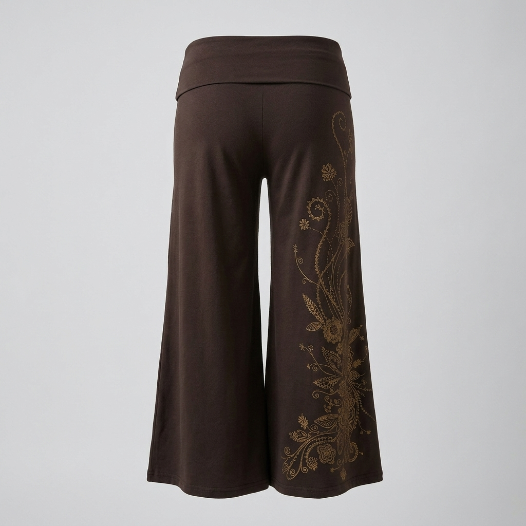 Mocha Bloom Capri Pants
