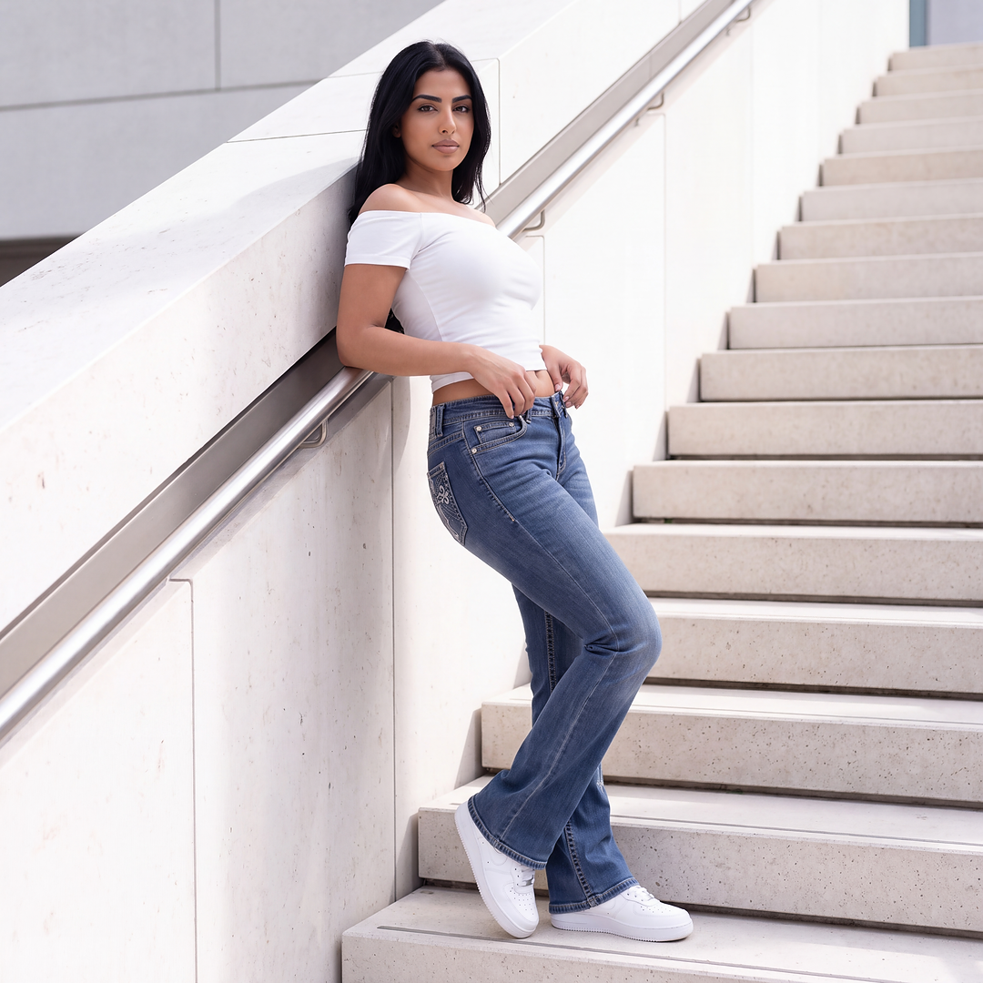 Vintage Cross Flare Jeans