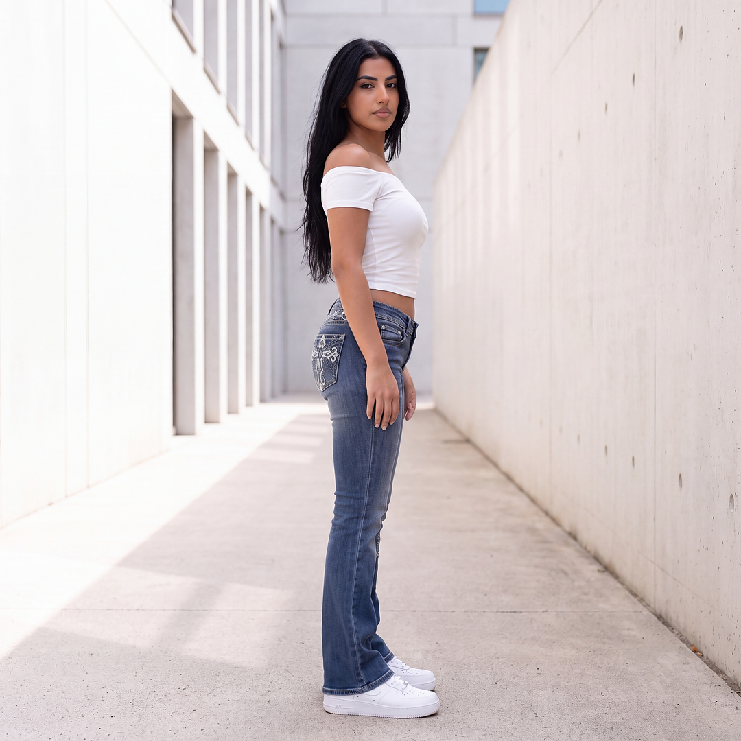 Vintage Cross Flare Jeans