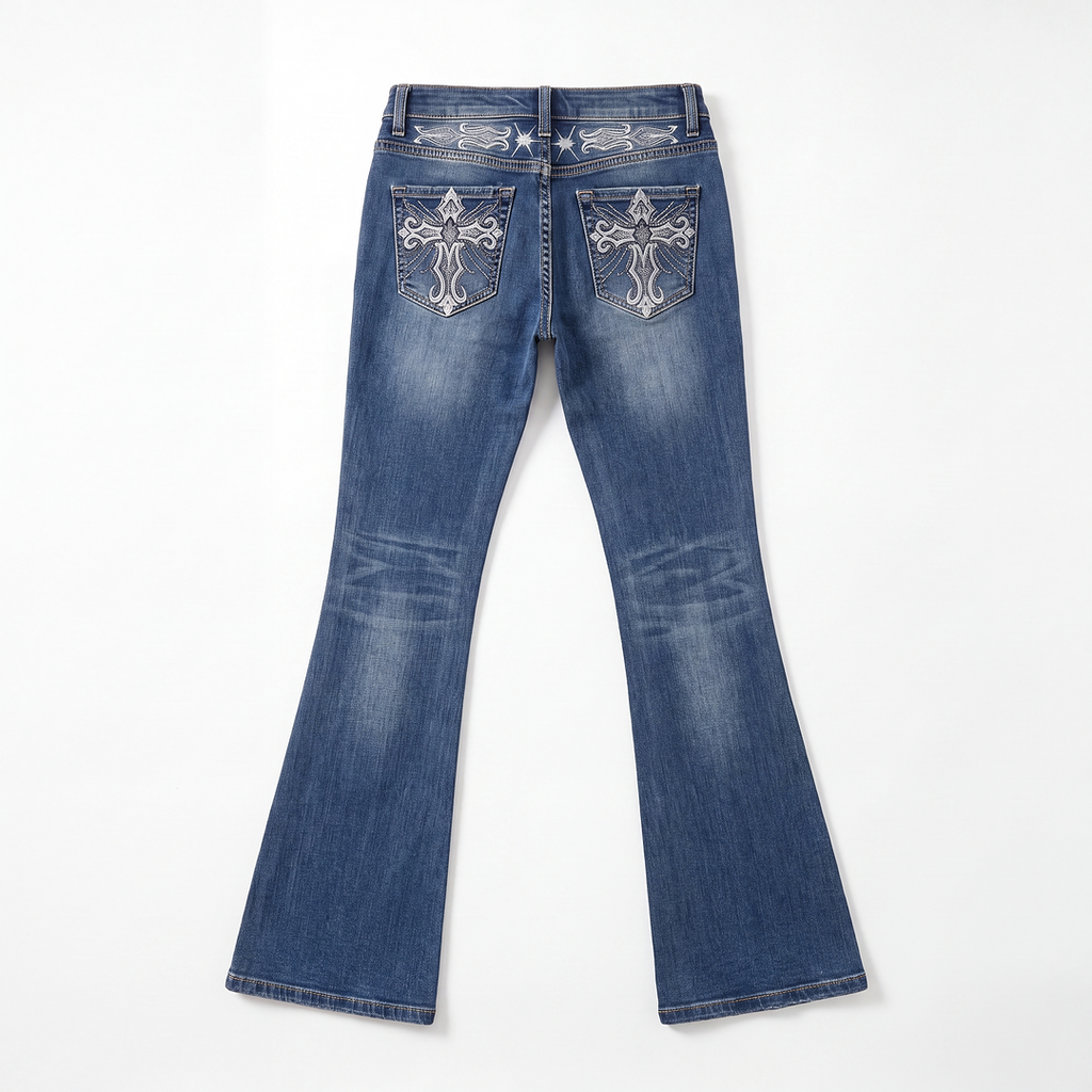 Vintage Cross Flare Jeans