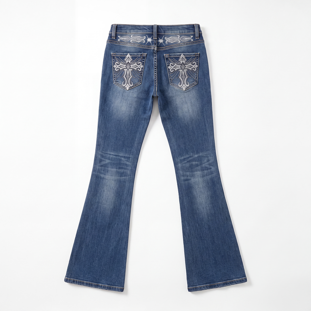 Vintage Cross Flare Jeans