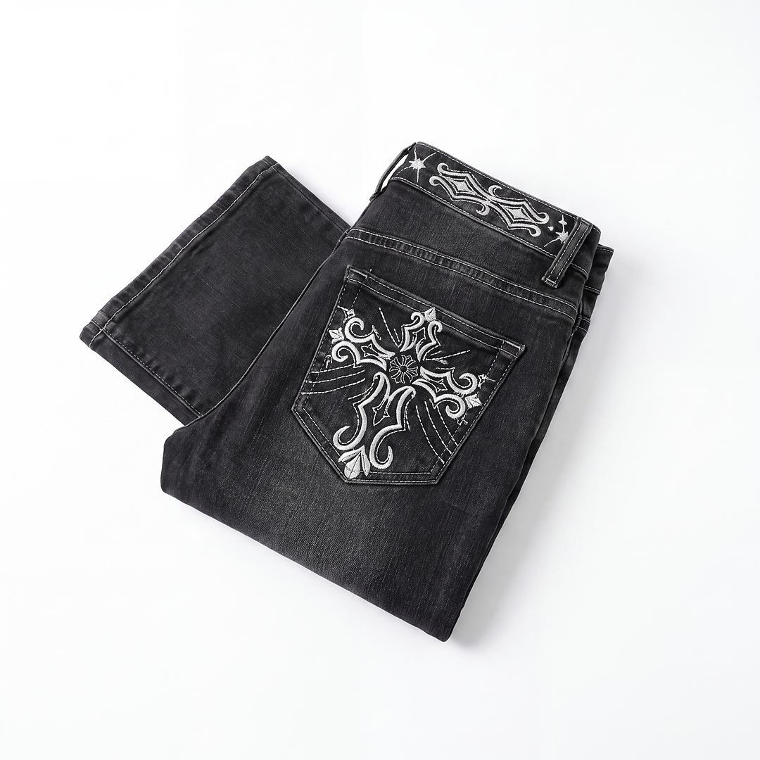 Midnight Cross Flare Jeans