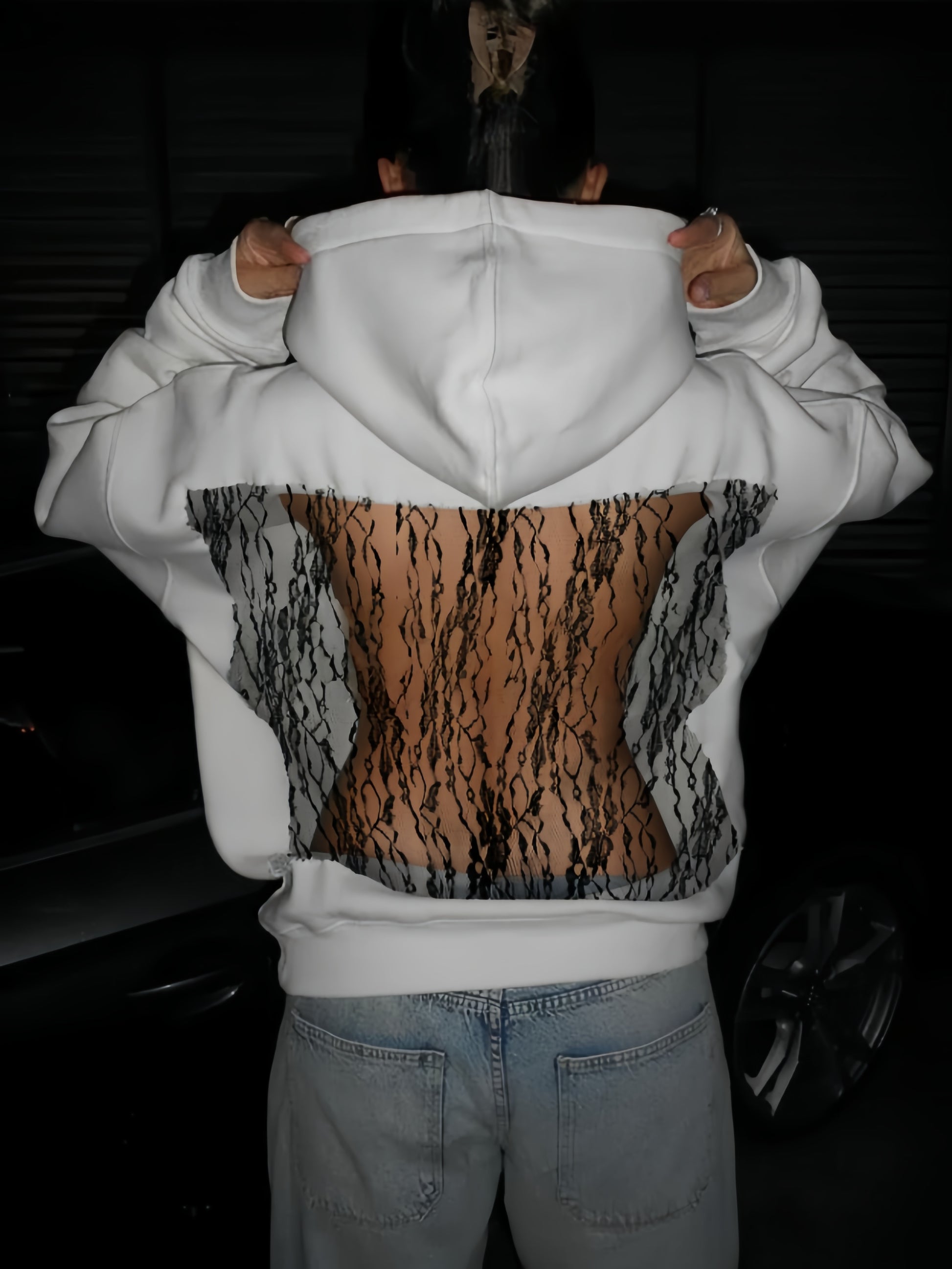 Crystal Mesh Hoodie