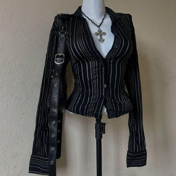 Contour Stripe Fitted Shirt